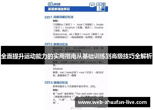 全面提升运动能力的实用指南从基础训练到高级技巧全解析