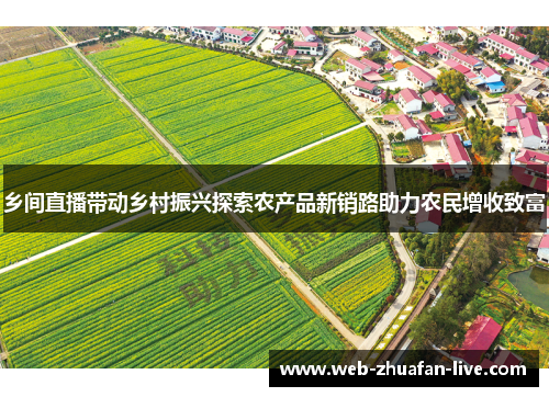 乡间直播带动乡村振兴探索农产品新销路助力农民增收致富